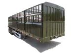 Army Green CE Stake Semi Trailer 60T Livestock Transport For Bulk Cargo
