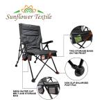 Metal Portable Foldable Lawn Chairs Oversized Hiking Camping NonSlip