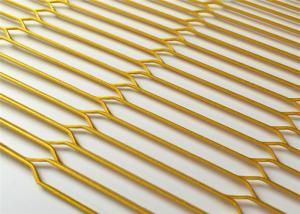 Wholesale 150mm Hole Gold Decoration Expanded Metal Wire Mesh from china suppliers