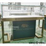 Green/Gold Color Combination for Our Showroom Display Cases Eye-Catching and