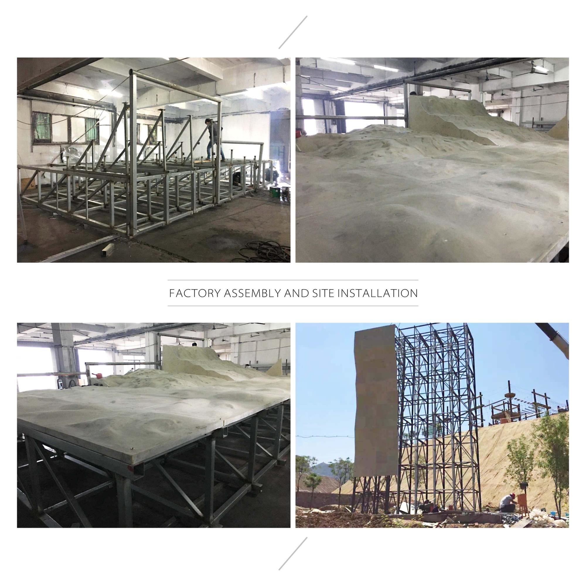 3D Outdoor Rock Climbing Wall CE Approved For Camping Area Trampoline Park