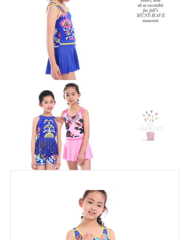 2019 Girls Swimsuit Two Piece Children Swimwear Summer Style Girls Swimming Beachwear