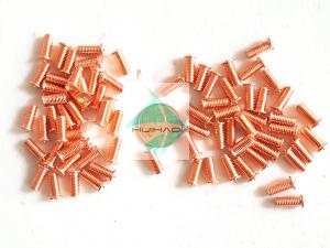 China Copper Plated Steel Flanged Drawn Arc Stud Welder Pins With Imperial Thread Or Metric Thread 0.625 on sale