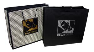 Wholesale Alt 200g Recycle Paper Carrier Bag With Ribbon Handle, Personalized Logo For Shopping from china suppliers