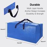 Heavy Duty Extra Large Moving Bags W/Backpack Straps - Strong Handles & Zippers,