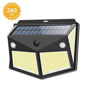 Wholesale 2200mAh Battery 500lm 260 Led Solar Motion Sensor Wall Light For Garden from china suppliers