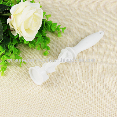 Vertical Carved Triangular Prism Lint Roller Plastic Handle