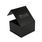 Black Custom Logo Magnetic Close Clothing Gift Fedora Cowboy Hat Box Packaging