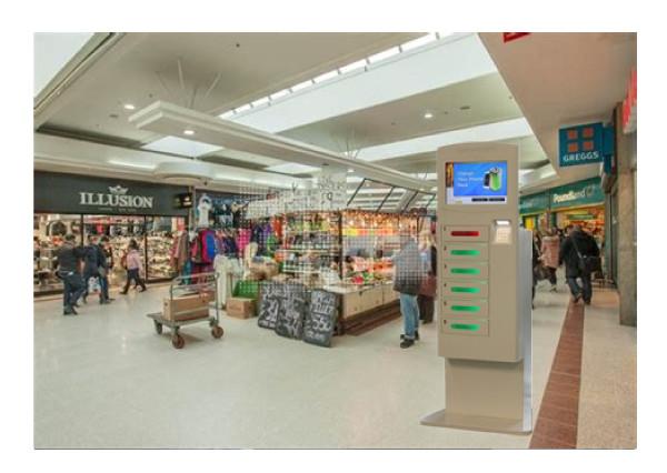 Coins / Bills Accepted Train Station , Cell Phone Charging Tower Station With