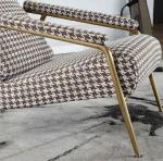 Modern Design Leisure Stainless Steel Swallow Gird upholstery Arm chair Lounge