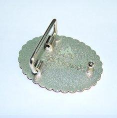 Wholesale Pad Printing Silver / Antique Silver Personalized Belt Buckles from china suppliers