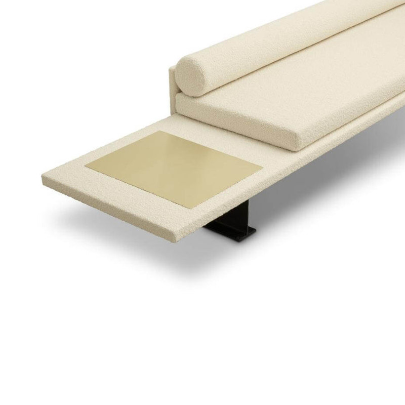Light Luxury Metal Fabric Sofa Stool Shoe Change Bedside Cloakroom Bench ODM