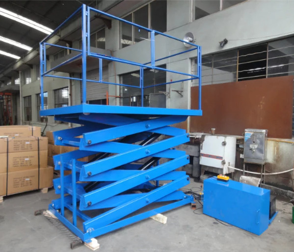 Safety Toe Guard Electric Hydraulic Lift Table With Anti Skid Platform