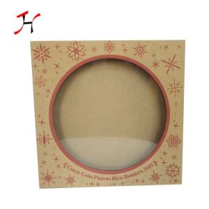 Wholesale 12inch Recyclable Kraft Paper pizza packing box With transparent Window from china suppliers