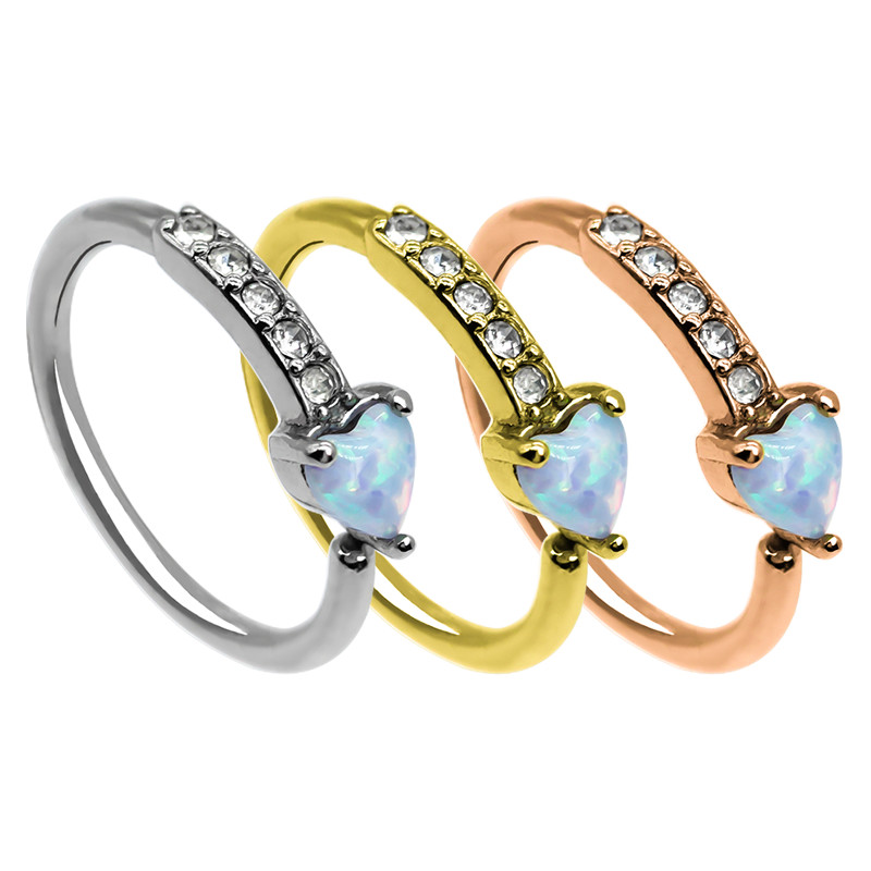 G23 Titanium Surgical Stainless Steel Nose Piercing Fake Gold Septum Ring