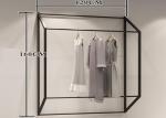 Customized Size Clothing Display Rack / Garment Wall Display Small And Light