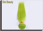 Fluorescent Green Virgin Human Hair Extensions No Shedding 100g / Pack