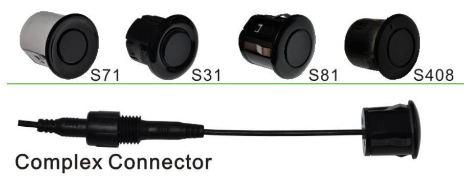 with Three Mode Display in One Displayer Vehicle Parking Sensor