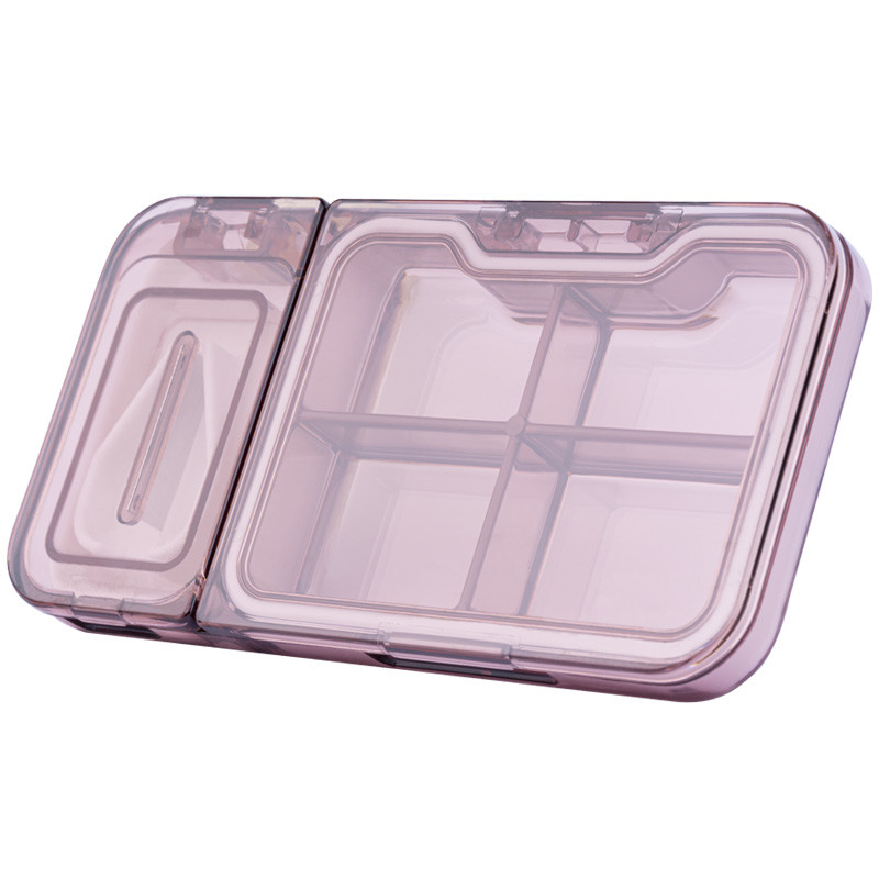 BPA Free Travel Pill Box Silicone Seal Ring Pill Cutter With Storage