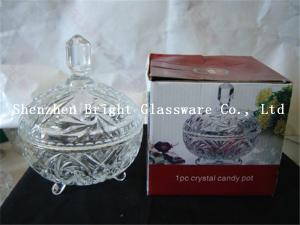 Wholesale glass storage jar with lid, glass container wholesale from china suppliers
