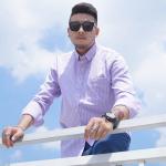 Customized Logo Printing Fashion Autumn Mens Long Sleeve Shirts Plus Size Men's