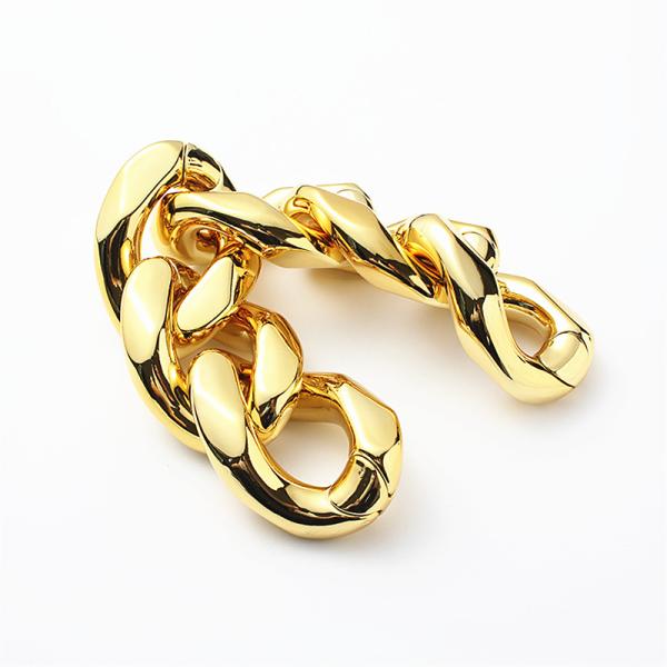 Fashion Design Hardware ABS Plastic Large Chain Accessory Shoes Parts Buckle