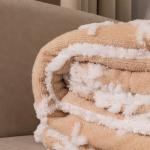 Double Layer Thick Printed Blanket Christmas Style Coral Fleece Throw Sherpa