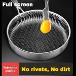 New Arrival Kitchen Cooking Frying Pan Frypan Non Stick Honeycomb 18/8 304