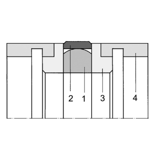 GD1000K Piston Seal Double Acting Compact Piston Seal Low Friction