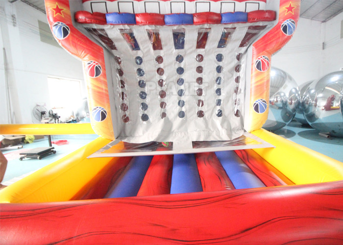 0.55mm PVC Outdoor Sport Rental Party Inflatable Score Connect Four 4 In A Row Basketball Shooting Game