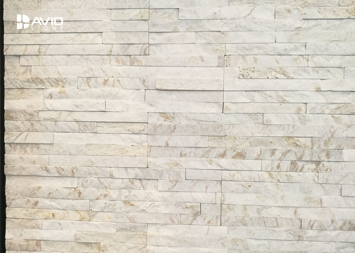 White Marble Cultured Stone Veneer Panels For Interior And Exterior Decor
