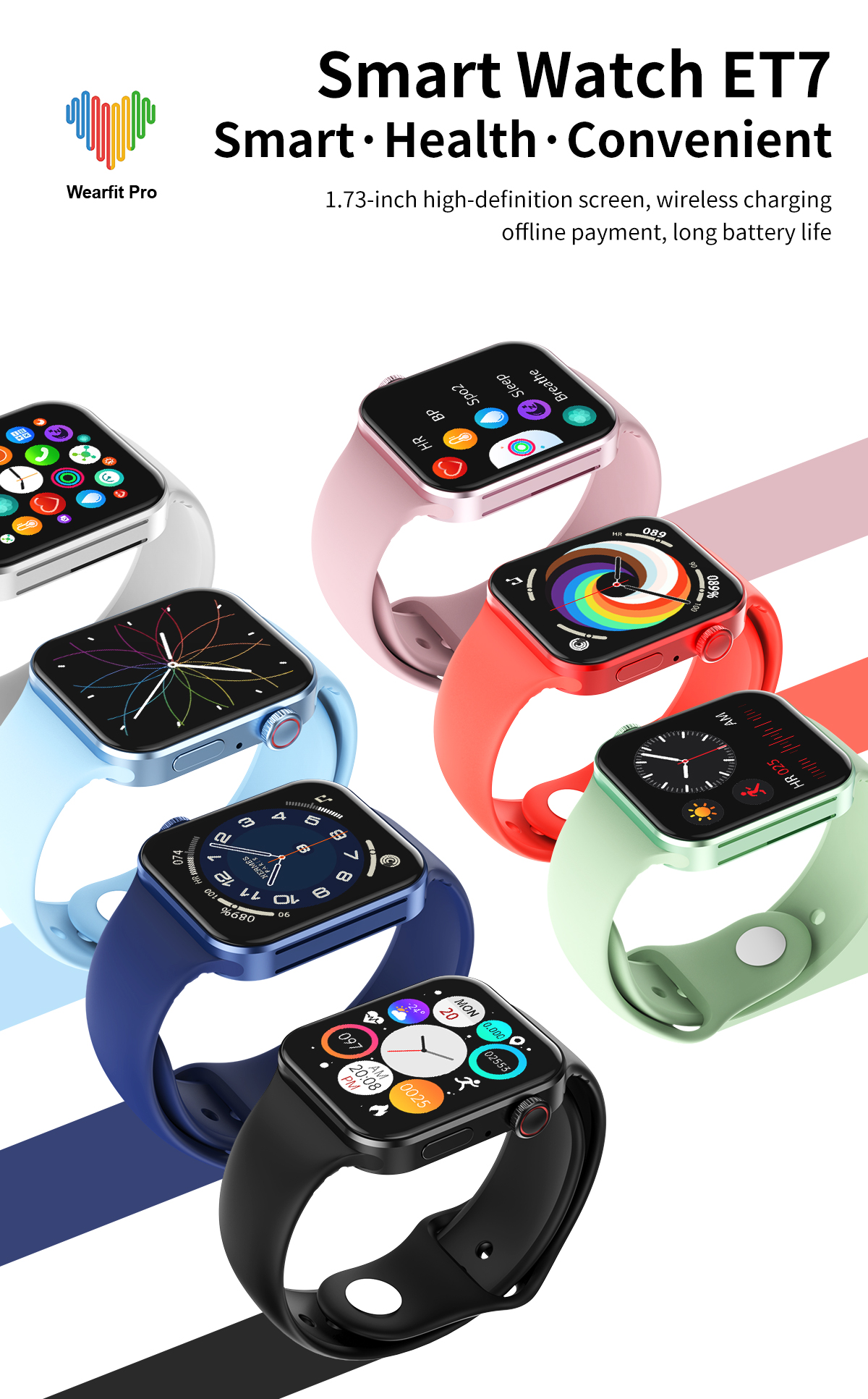 Digital 1.75inch Full Touch Smartwatch Multifunctional IP68 Waterproof