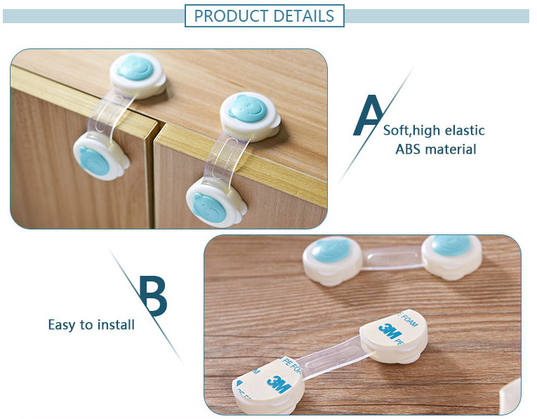 Custom Bear Child Safety Cabinet Locks SGS / ROHS Certificate