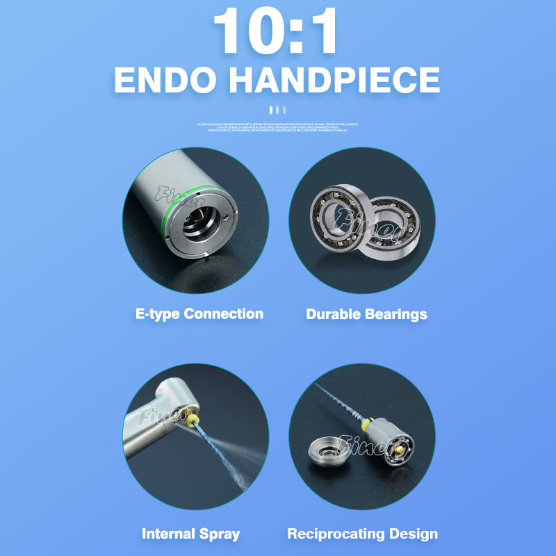 10:1 Contra Angle Reciprocating Endomotor Root Canal Treatment Endo Handpiece