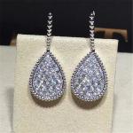 full diamond earrings 18kt gold with yellow gold or white gold