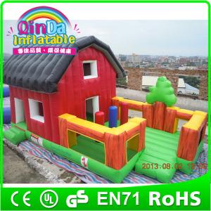 Wholesale QinDa inflatable inflatable cow combo games,bounce house combo,bouncy castle combo from china suppliers