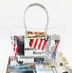 clear pvc bag ring handle handbag teenager handbag, PVC Jelly Tote bag Candy