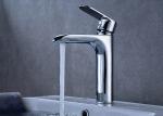 Solid Brass Swan Bathroom Faucet , Bathroom Water Faucet Free Rotation Zinc