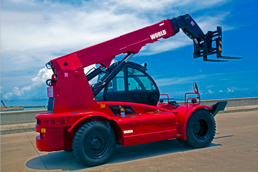 World 5ton Rough Terrain Forklift With Certification Telescopic Handler