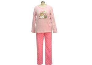 Wholesale Oversized Crew Neck Ladies Pajama Sets 100 Polyester Pajamas Plain Dyed Technics from china suppliers
