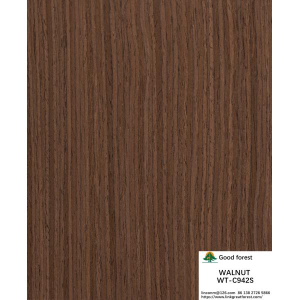 Engineered Walnut Wood Veneer Quarter Cut Vertical Grain WT-C942S / 943S / 983S / 992S For Interior Doors
