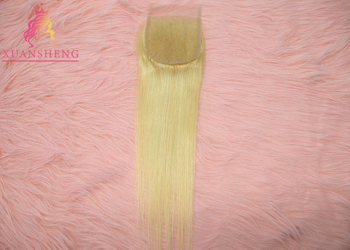 Straight 613 Blonde Hair 4*4 Closure Unprocessed Cuticle Aligned Raw