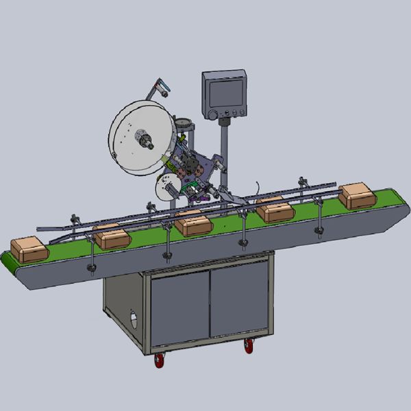 High Speed Automatic Flat Label Applicator Labeling Machine For Square Bottles 110V