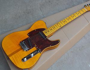 Wholesale Custom Wholesale Yellow Body Electric Guitar with Red Tortoise Pickguard,Yellow Maple Fretrboard from china suppliers