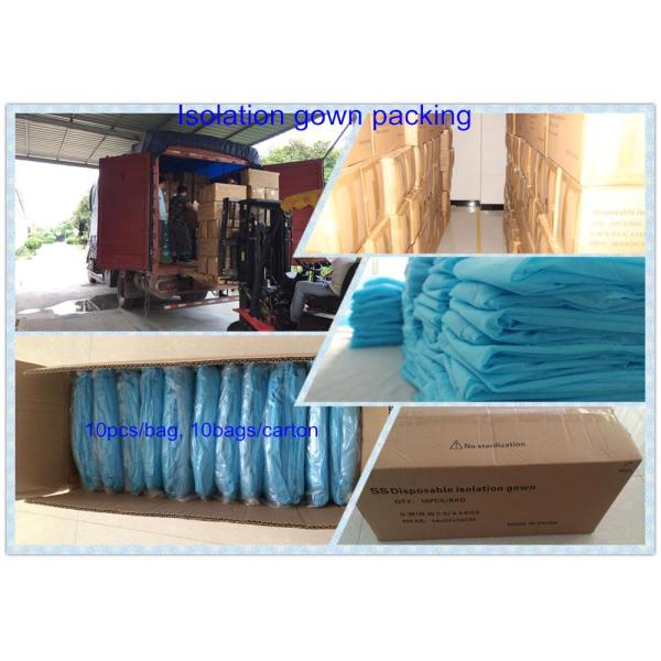 SPP Or SMS Material Disposable Isolation Gown With Different Weight