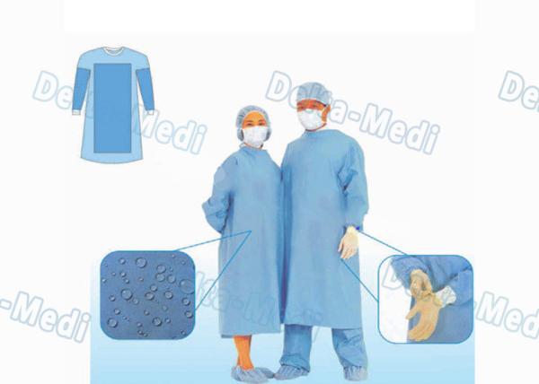 Barrier Disposable Surgical Gown , SMS Surgery Gown Alcohol Resistant With