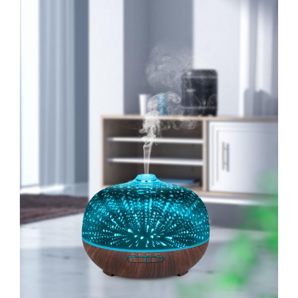 Indoor 3D Glass 6H 300ml Aroma Diffuser Ultrasonic Humidifier