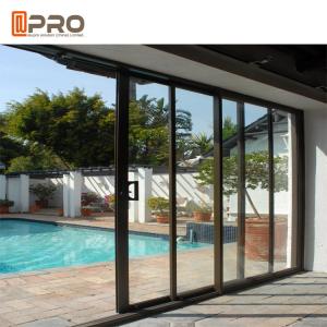 Wholesale Weather Proof Aluminium Sliding Glass Doors 4-12MM Glass Thickness Iron sliding door sliding door track system from china suppliers