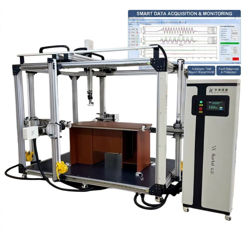 Automatic Office Table Horizontal Vertical Cyclic Load Tester 2000N Desk Stability Durability Testing Machine