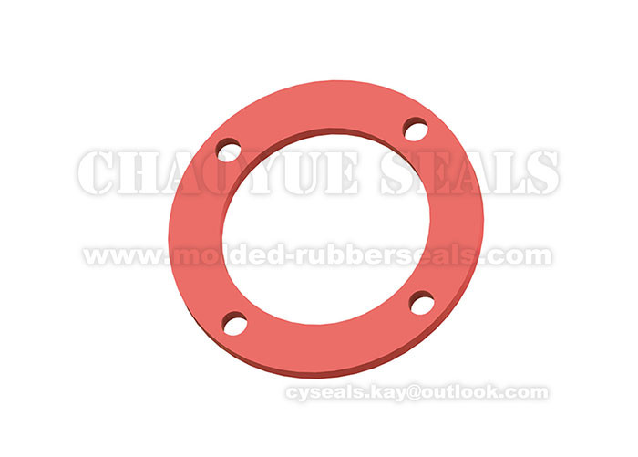 300 Centigrade Degrees Resistant Flange Flat Seal Orange Silicone Rubber Gasket Washer
